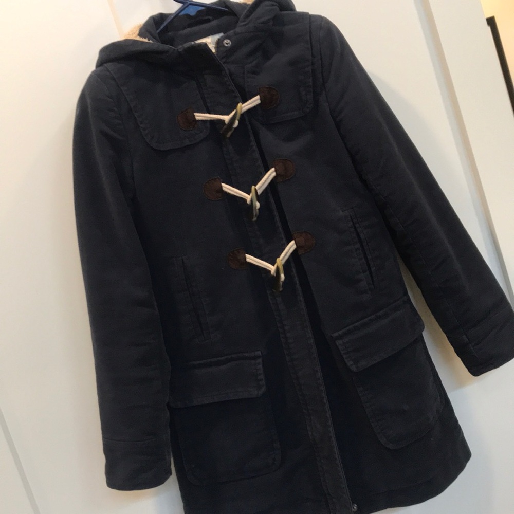 Boden Fisherman Coat Navy Blue
